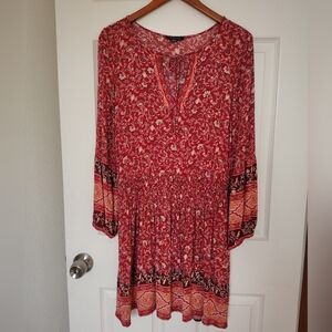 American Eagle Outfitters Red Floral Dress